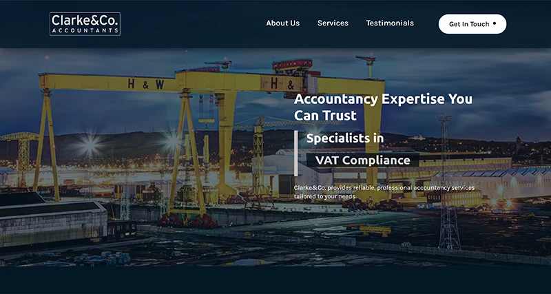 Clarke & Co Accountants website screenshot
